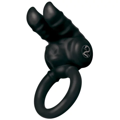 You2Toys - Taurus - vibrirajući prsten za penis s dvostrukim motorom (crni)