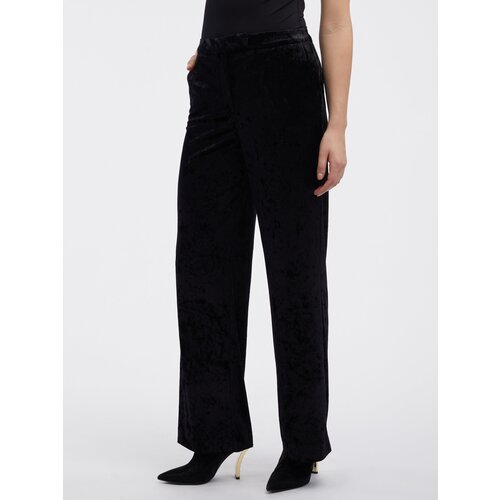 Orsay Black Ladies Velvet Trousers - Ladies Slike