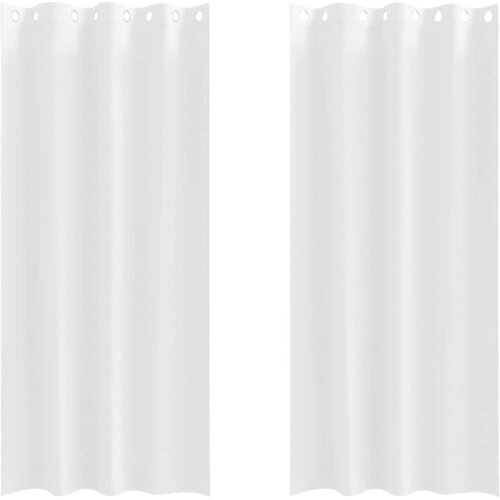  Zavjese za blackout s prstenovima 2 pcs Čista bijela Slike