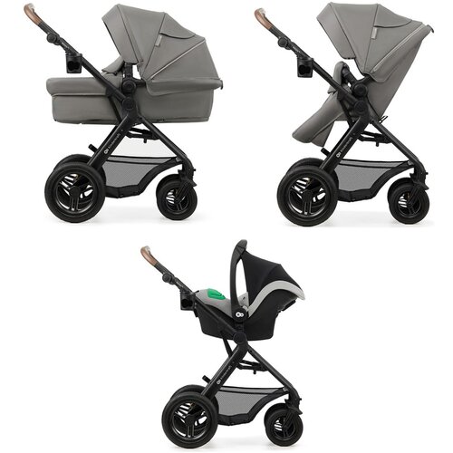 Kinderkraft Voziček 3v1 Moov 2 grey black frame Cene