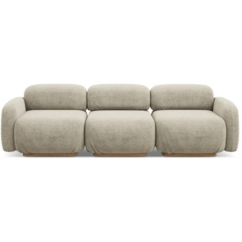 Makamii Bež sofa od bouclé tkanine 270 cm Ailani –