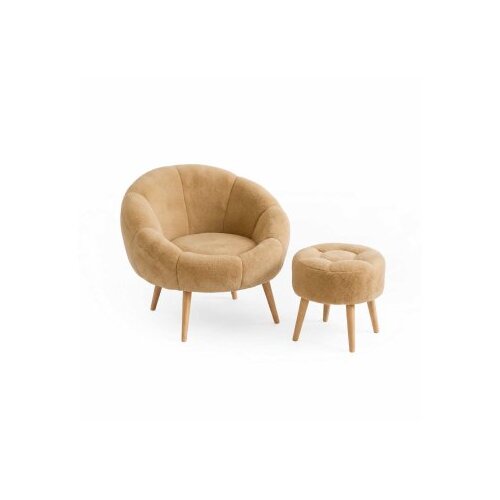 Atelier Del Sofa fotelja i tabure lida brown Cene
