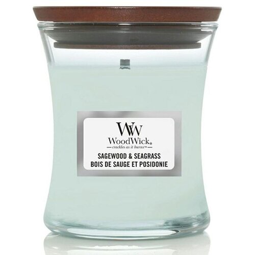 WoodWick Sagewood &amp;amp; Seagrass di&amp;scaron;eča sveča 85 g Slike