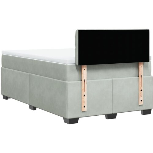 Box spring krevet s madracem svjetlosivi 120x200 cm bar&amp;scaron;unasti Slike