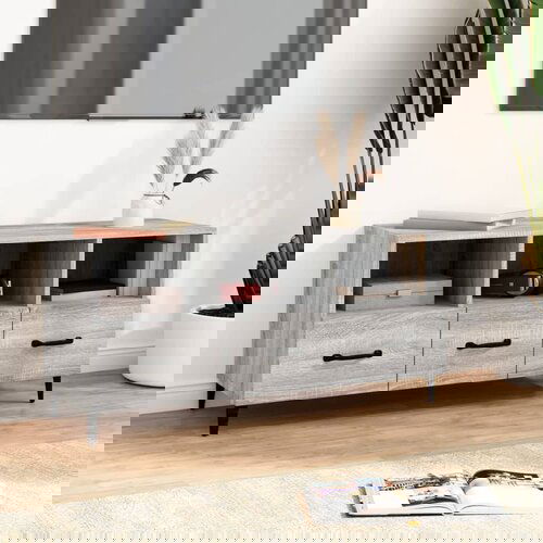The Living Store TV omarica siva sonoma 102x35x50 cm konstruiran les - TV Omarica, (21376650) Cene
