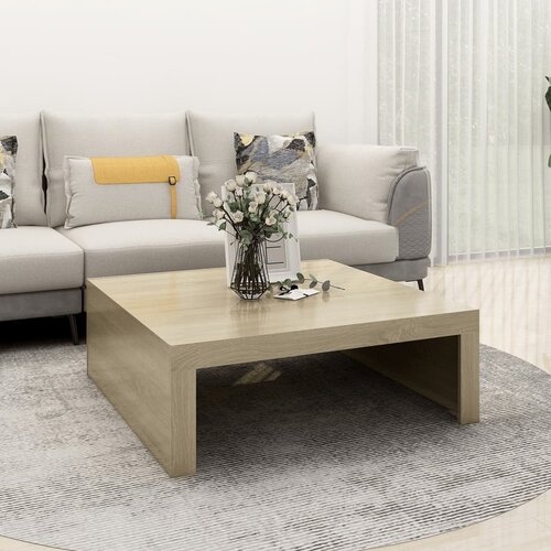 The Living Store Stolić za kavu boja hrasta sonome 100 x 100 x 35 cm drvena Cijene