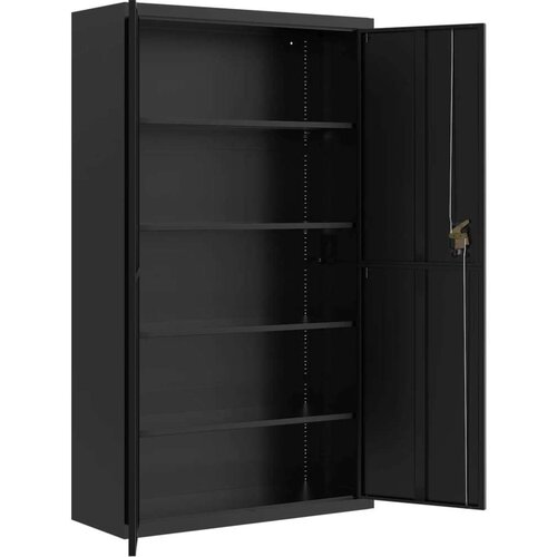  za spise crni 105 x 40 x 180 cm čelični Slike