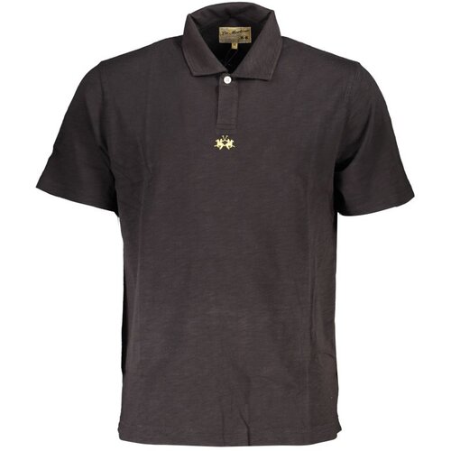 La Martina MEN'S BLACK SHORT SLEEVED POLO SHIRT Cene