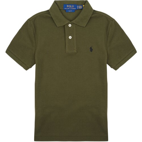 Polo Ralph Lauren Polo majice kratki rokavi SLIM POLO-TOPS-KNIT Kaki Slike