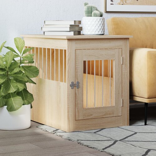 vidaXL Boks za psa sonoma hrast 55x75x65 cm inženirski les Cene
