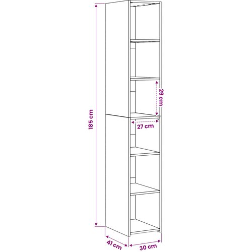  Highboard Staro drvo 30 x 41 x 185 cm Konstruirano drvo Slike