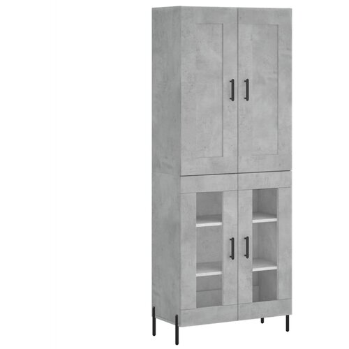 Maison Chic Visoka Komoda - Predalnik betonsko siva 69,5x34x180 cm inženirski les, (21719962) Slike