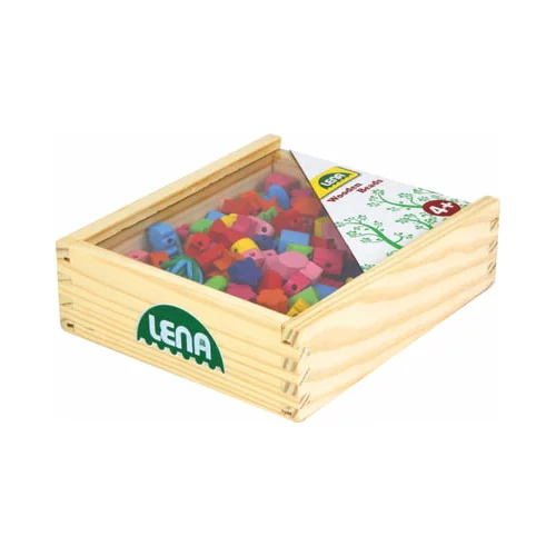 Lena Lesene perle in lesena škatla