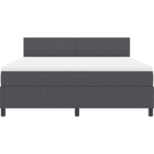  LED Box Spring Krevet Tamno siva i bijela 180 x 200 cm Slike