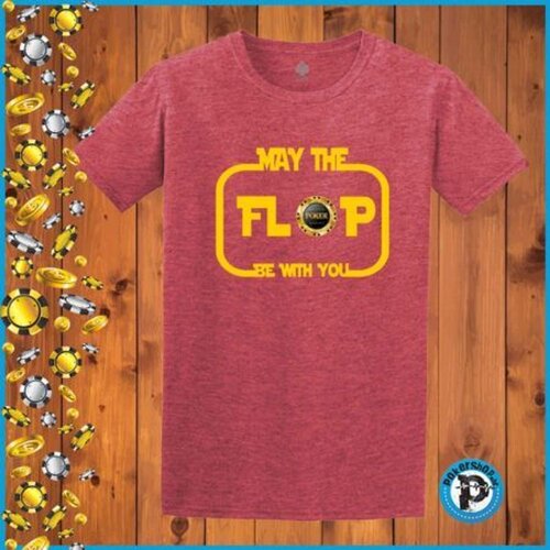  Poker majica "May The Flop Be With You", crvena Cene