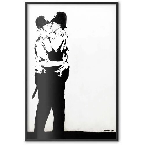  Plakat - The Policemen\&amp;#039;s Kiss 29.7x42 Crni okvir Slike