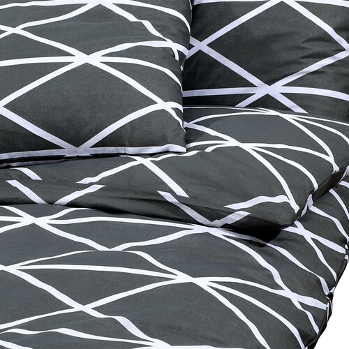  Set posteljine za poplun sivi 155x220 cm pamučni Slike