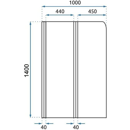REA Bath Agat-2 100 Zložljiv zaslon za prho Slike