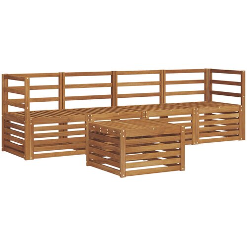  Setovi sofa 5 pcs Prirodna Čvrsto drvo akacije Slike