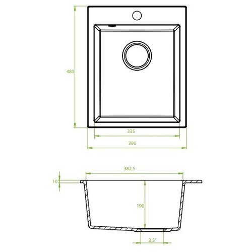 LAVEO sudopera chichi crna 390x480/190mm Slike