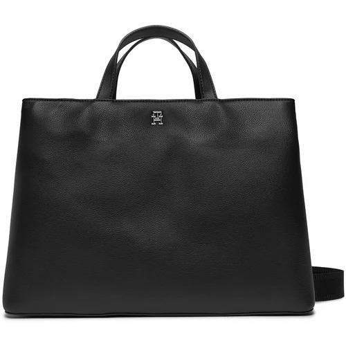 Tommy Hilfiger Ročna torba Th Essential Sc Workbag AW0AW15703 Black BDS