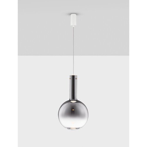 Nova Luce Siva staklena LED viseća svjetiljka s mogućnosti zatamnjivanja &amp;oslash; 30 cm Nostos &amp;ndash; Slike