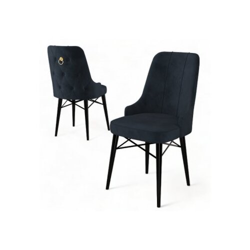 Hanah home set 4 stolice pare anthracite black Slike