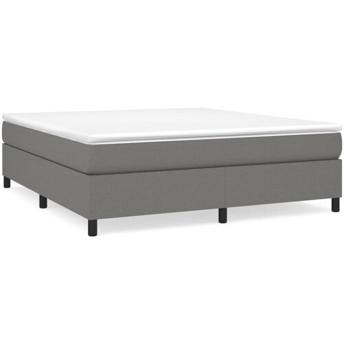 Maison Chic Box spring postelja - Vzmetna postelja z vzmetnico temno siva 160x200 cm blago SL8090, (21901948) Cene