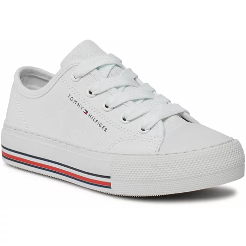 Tommy Hilfiger Modne superge Low Cut Lace-Up Sneaker T3A9-33185-1687 M White 100