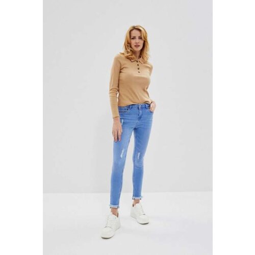 Moodo Ripped medium waist jeans Cene
