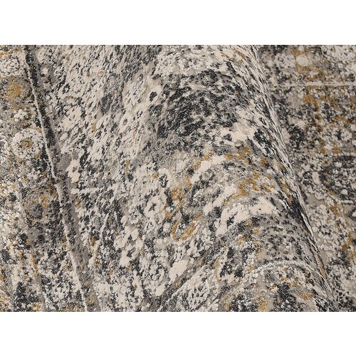 Dieter Knoll TKANA PREPROGA Toulon 240/340 cm siva, zlate barve Slike