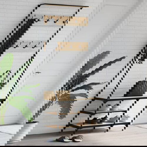 vidaXL Regal za oblačila s prostorom za čevlje son. hrast 80x40x184 cm Cene