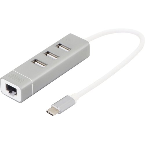 Digitus USB Type-C 3-Port Hub plus Fast Ethernet LAN-Adapter Cene