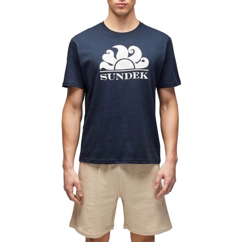 Sundek Majice s kratkimi rokavi New Simeon Logo Modra Cene