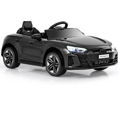  Dječji električni auto Audi RS s 2.4 G daljinskim upravljačem, muzikom i farovima, crne boje. Slike