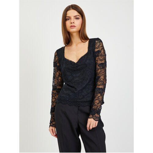 Guess Black Women&amp;#039;s Lace T-Shirt Gemma - Women Slike