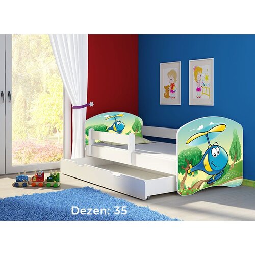 ACMA dečiji krevet II 180x80 f + du&amp;scaron;ek 6 cm WHITE35 Slike