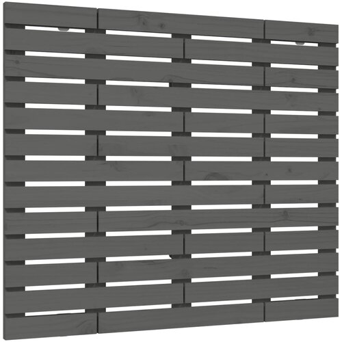 Maison Chic stensko posteljno vzglavje - vzglavna omarica - nočna omarica sivo 126x3x91,5 cm trdna borovina, (21706879) Cene