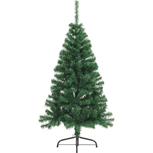 VidaXL Umjetno predsvijetljeno božićno drvce Zelena 150 cm PVC Slike