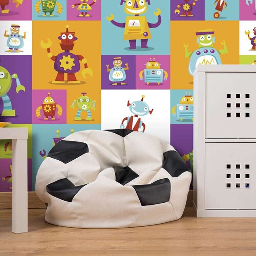  Tapeta - Colorful Robots 50x1000 Slike