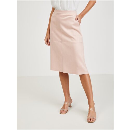 Orsay Apricot Women&amp;#039;s Midi Skirt in Suede - Women Slike
