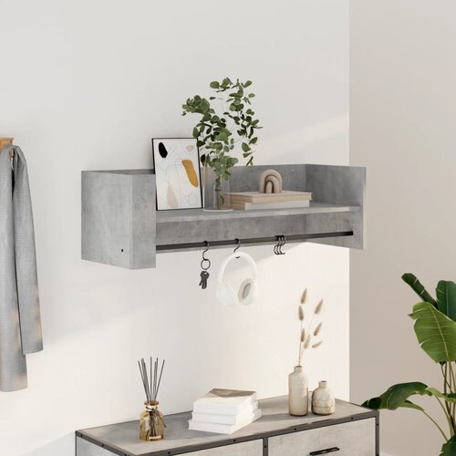 vidaXL Stenska polica siva 100x35x30,5 cm iverna plošča Cene