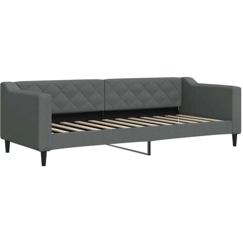 VidaXL dnevni krevet s madracem tamnosivi 80 x 200 cm od tkanine Slike