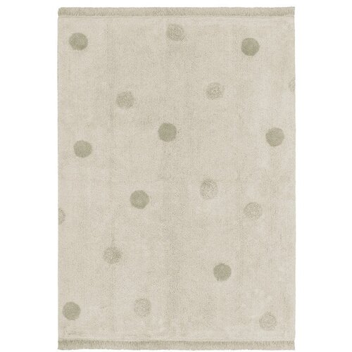 Lorena Canals Bombažna preproga Hippy Dots - Natural, olive Slike