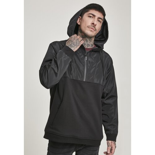 Urban Classics Military Half Zip Hoody Black Cene