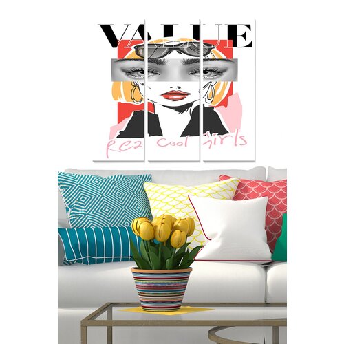 Wallity MDF1241220847 multicolor decorative mdf painting (3 pieces) Slike