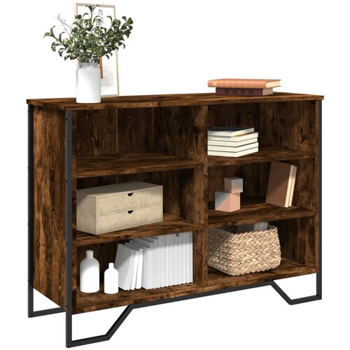 VidaXL Komoda boja dimljenog hrasta 101x35,5x74,5 cm konstruirano drvo Slike