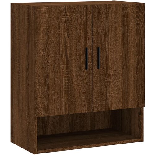 Maison Chic Stenska omarica - Zidna omarica rjavi hrast 60x31x70 cm inženirski les iu102, (22062463) Slike