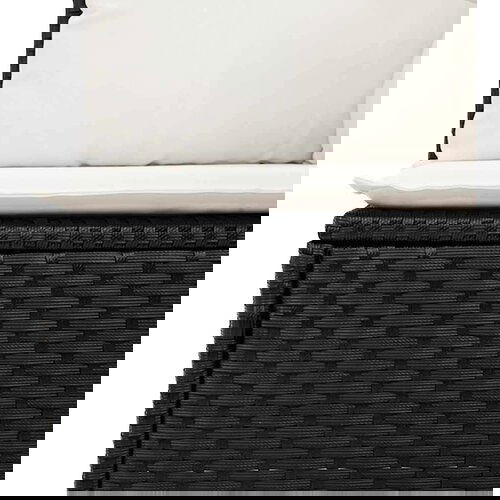 vidaXL 6-dijelni set vrtnih sofa s jastucima crni od poliratana bagrem Cene