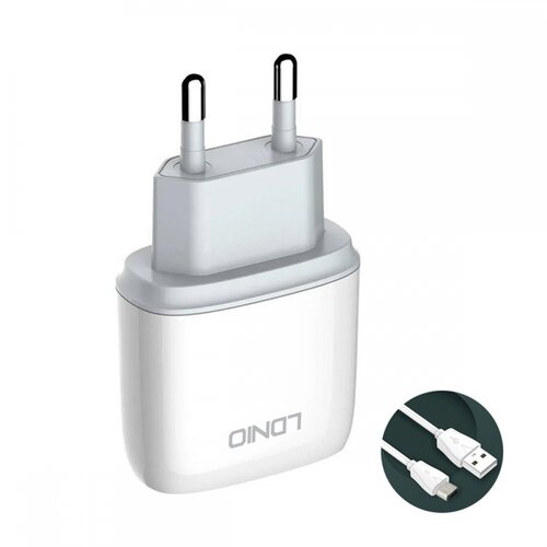 Ldnio Kucni punjac A1209Q QC3.0/ 18W sa micro USB kablom beli Slike